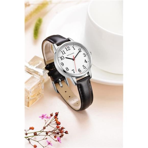 Women's Watch Elegant Watch for Women Leather Band Ladies Watch Waterproof - Picture 2 of 6